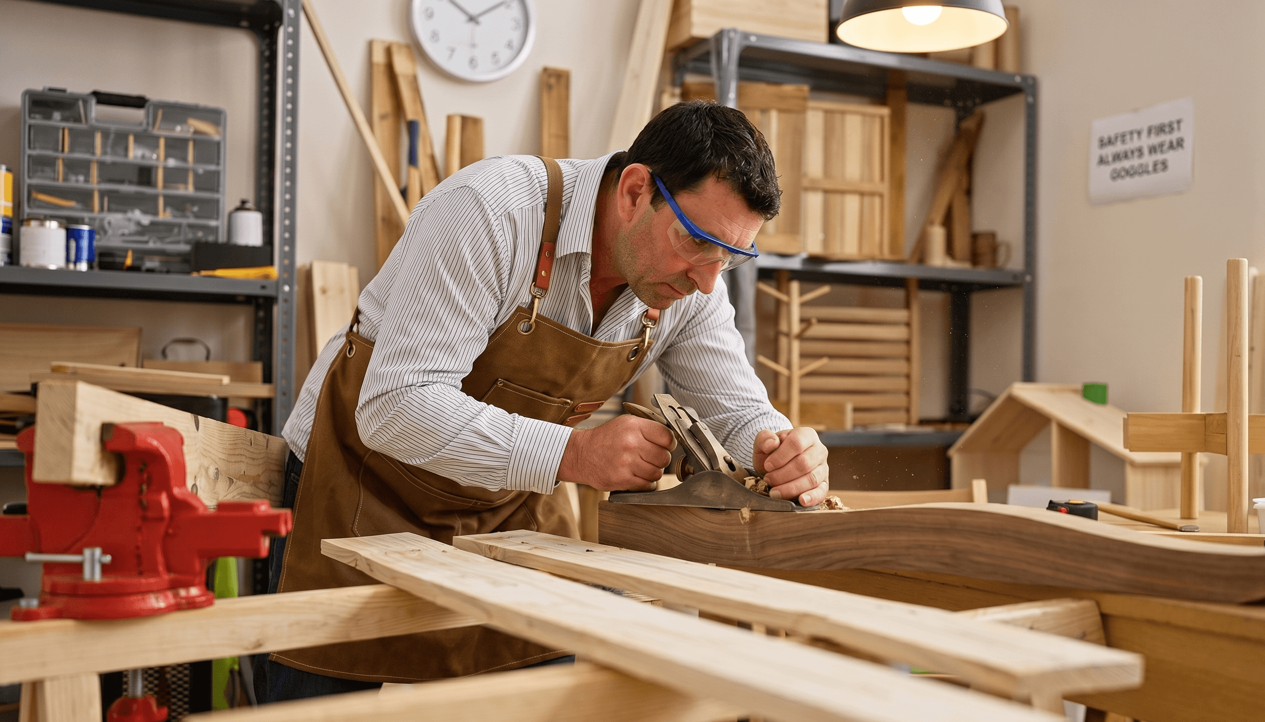 Tony Scully in the workshop